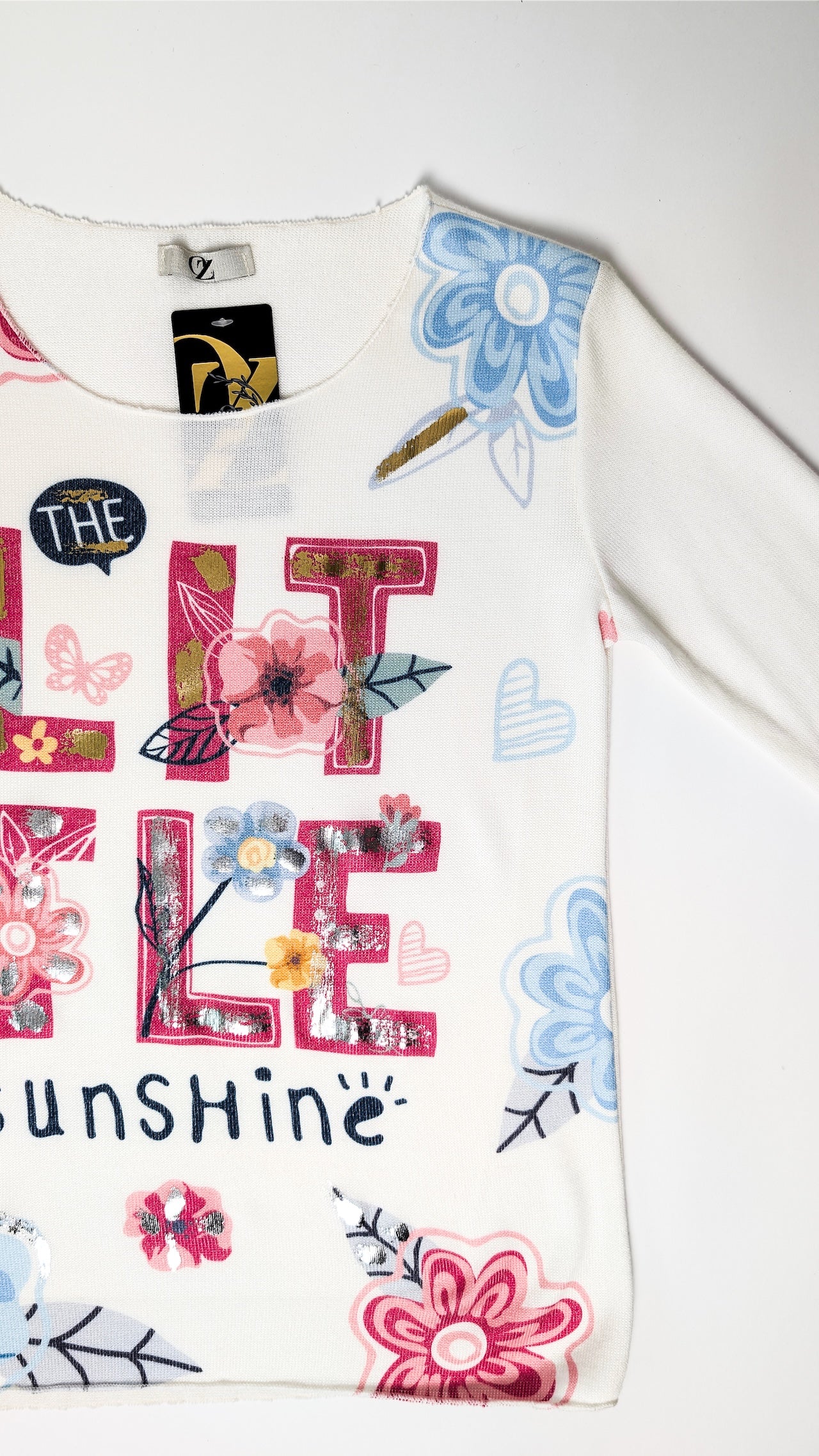 Pulover s potiskom Little Sunshine