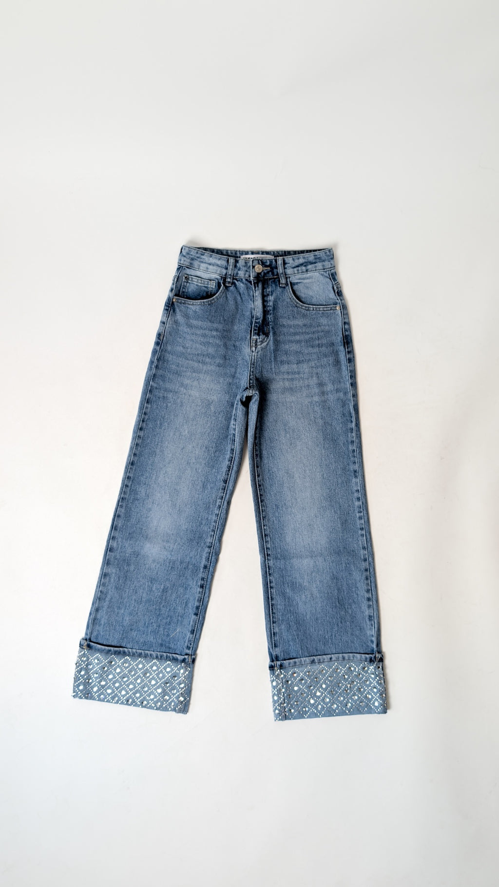 Jeans hlače s kristali