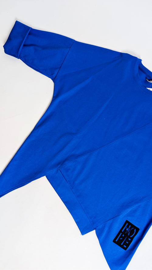 Asimetrična tunika z dolgimi rokavi