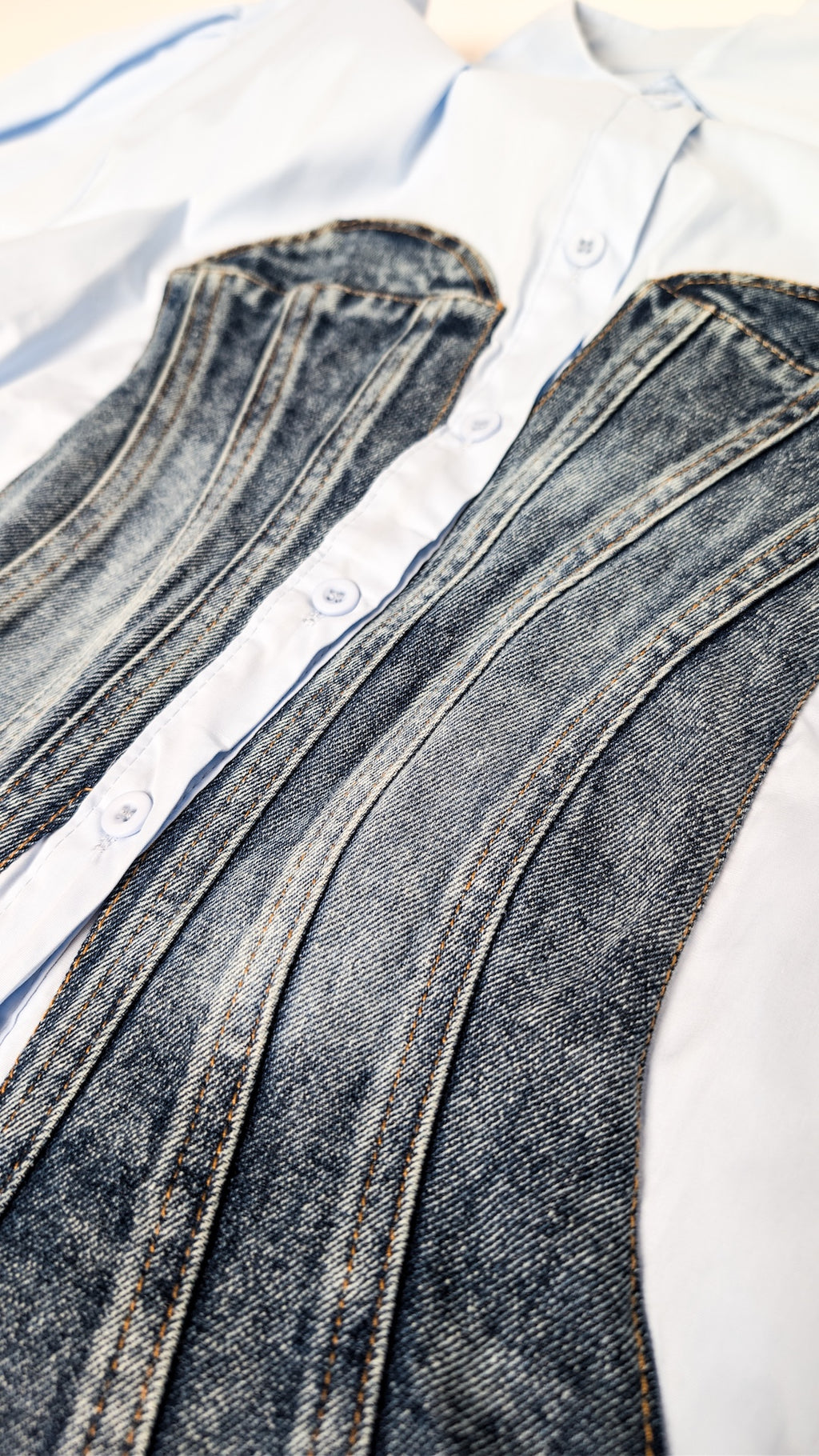 Srajca z jeans korzetom