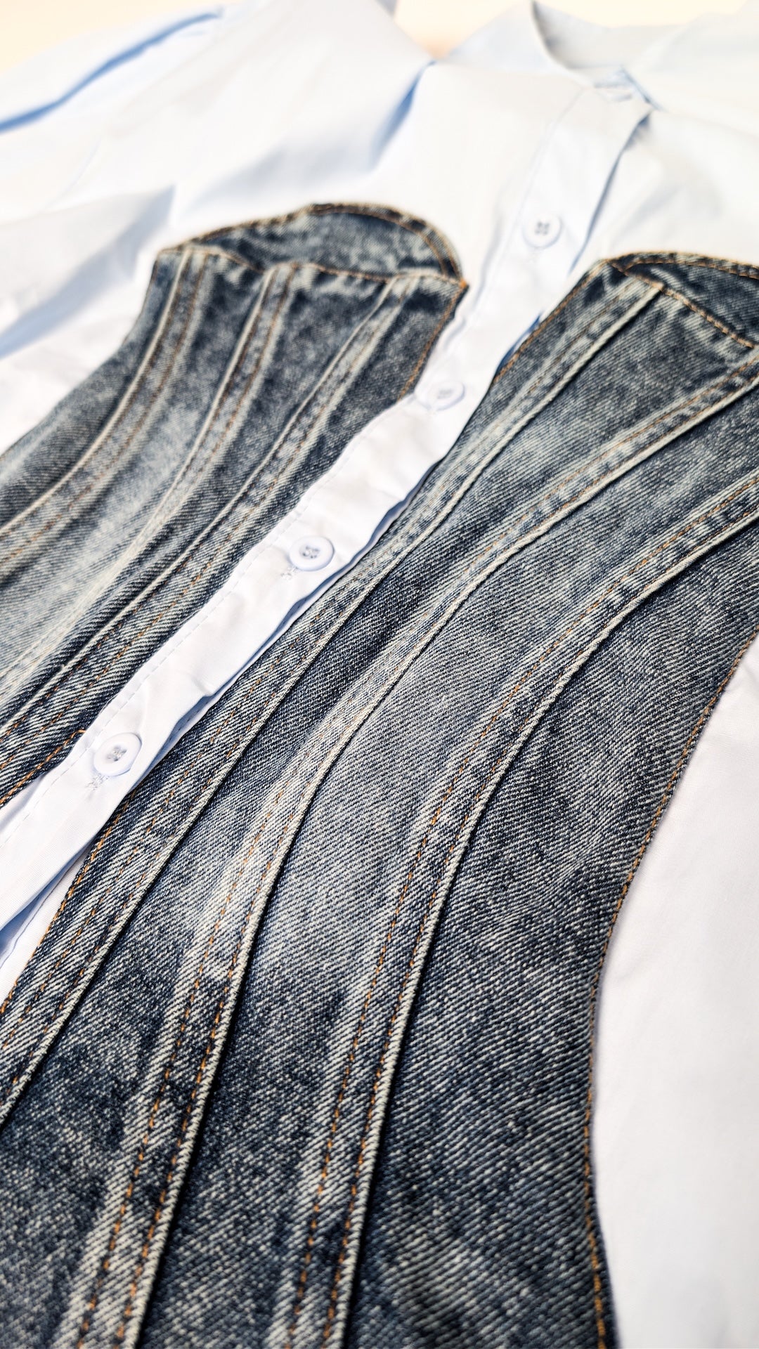 Srajca z jeans korzetom