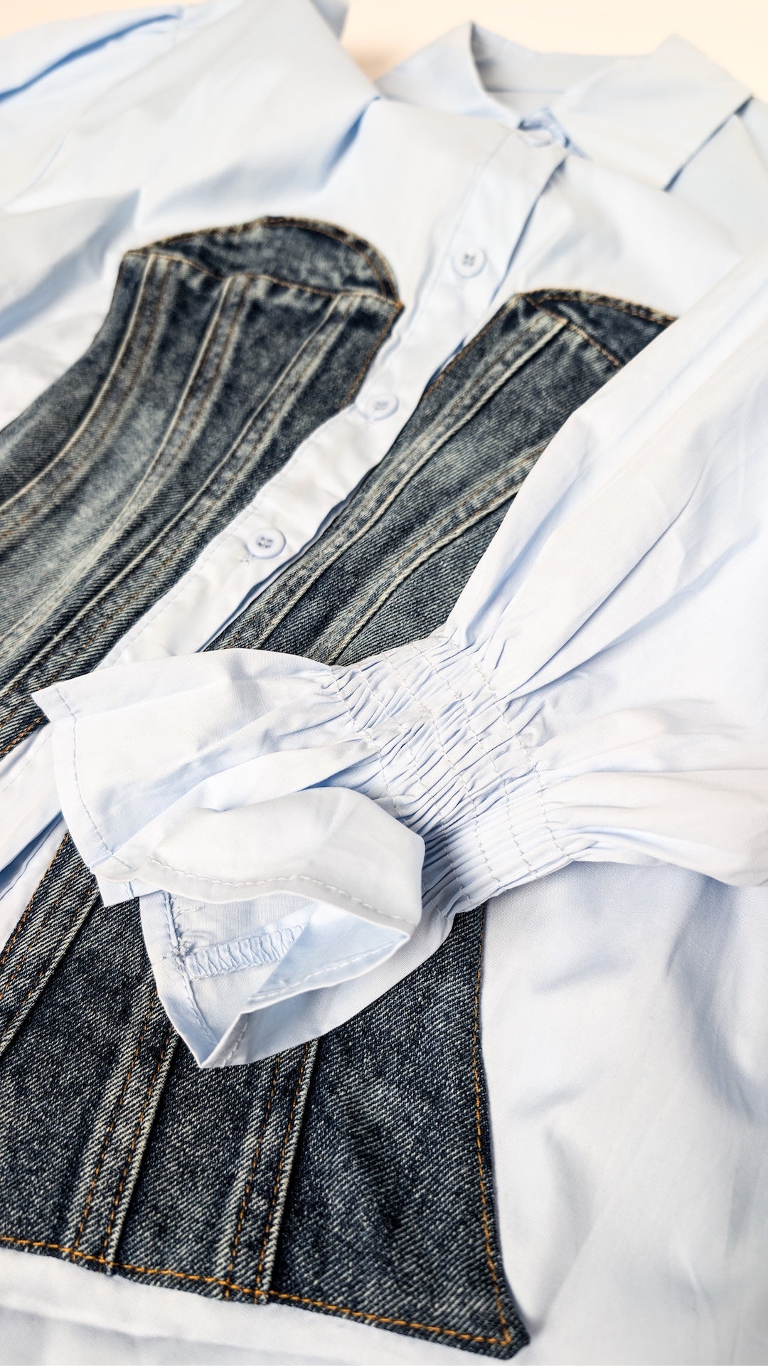Srajca z jeans korzetom