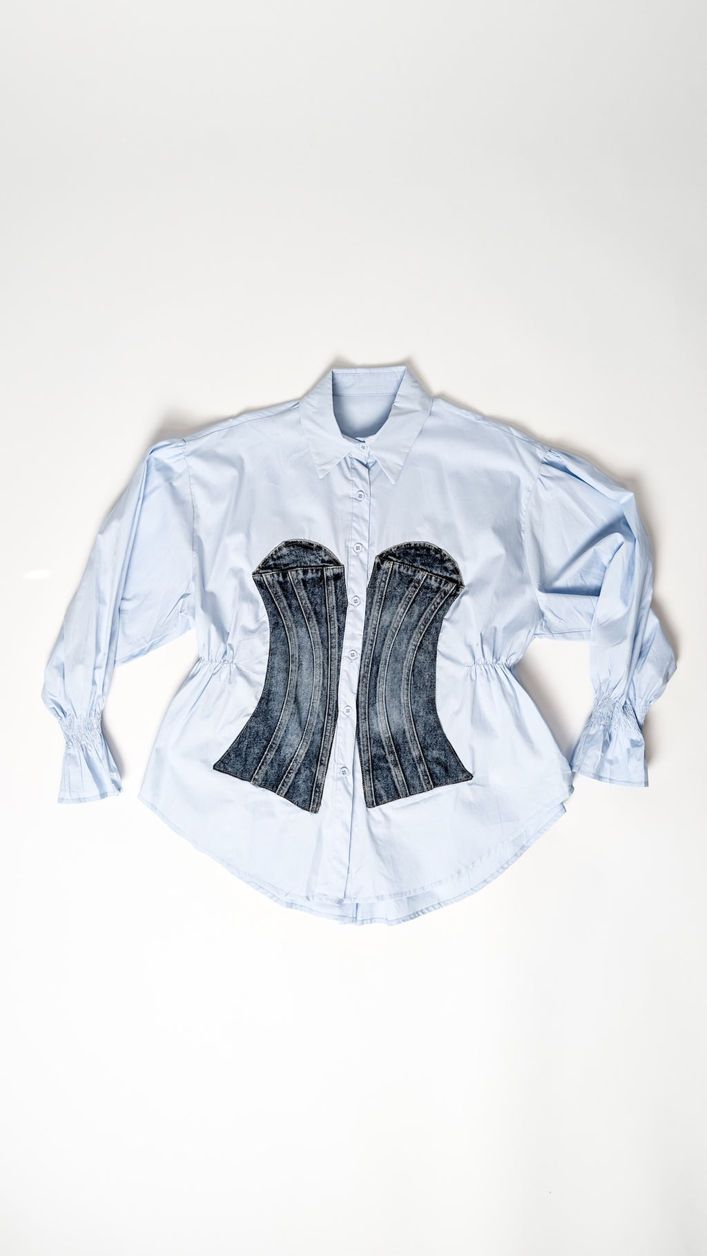 Srajca z jeans korzetom