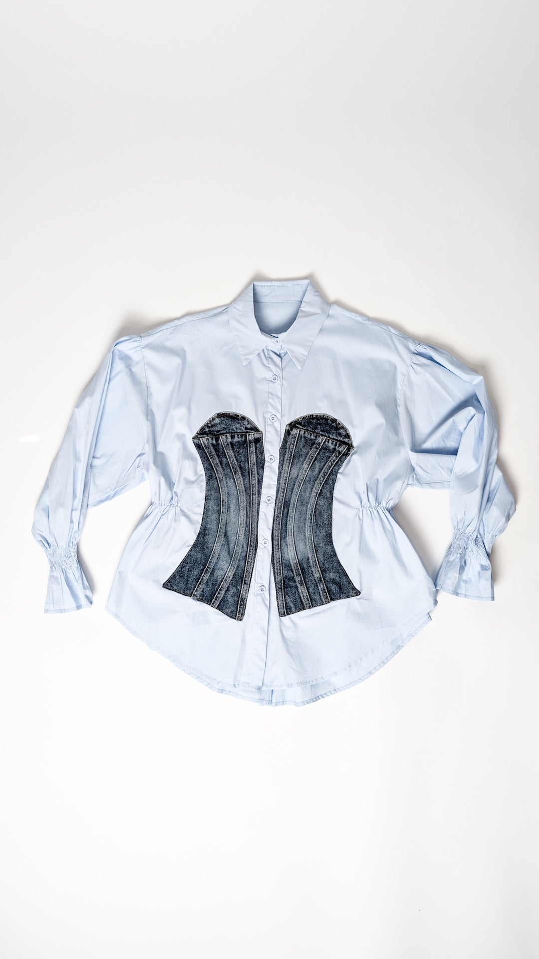 Srajca z jeans korzetom