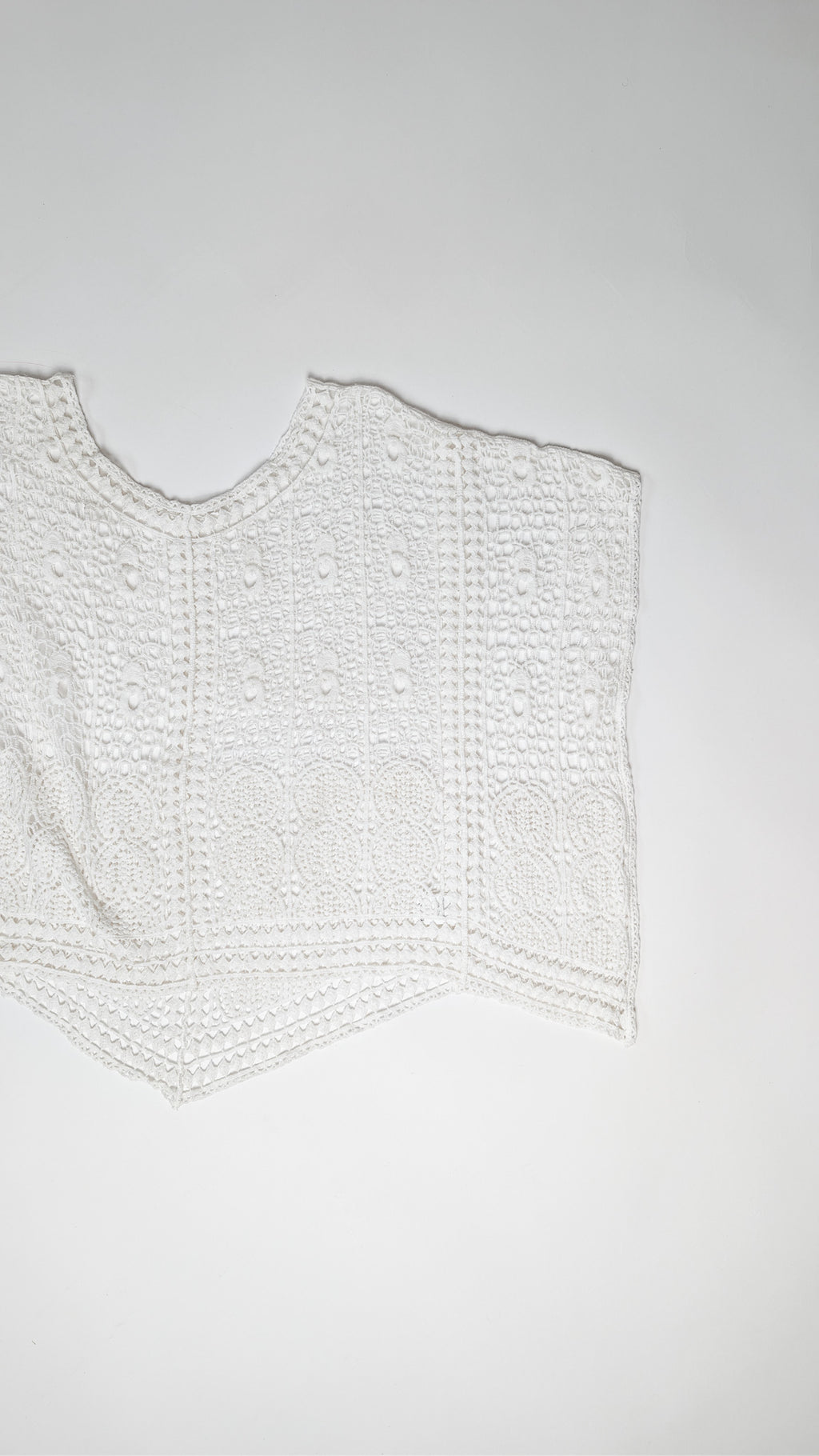 Boho čipkast top s kratkimi rokavi