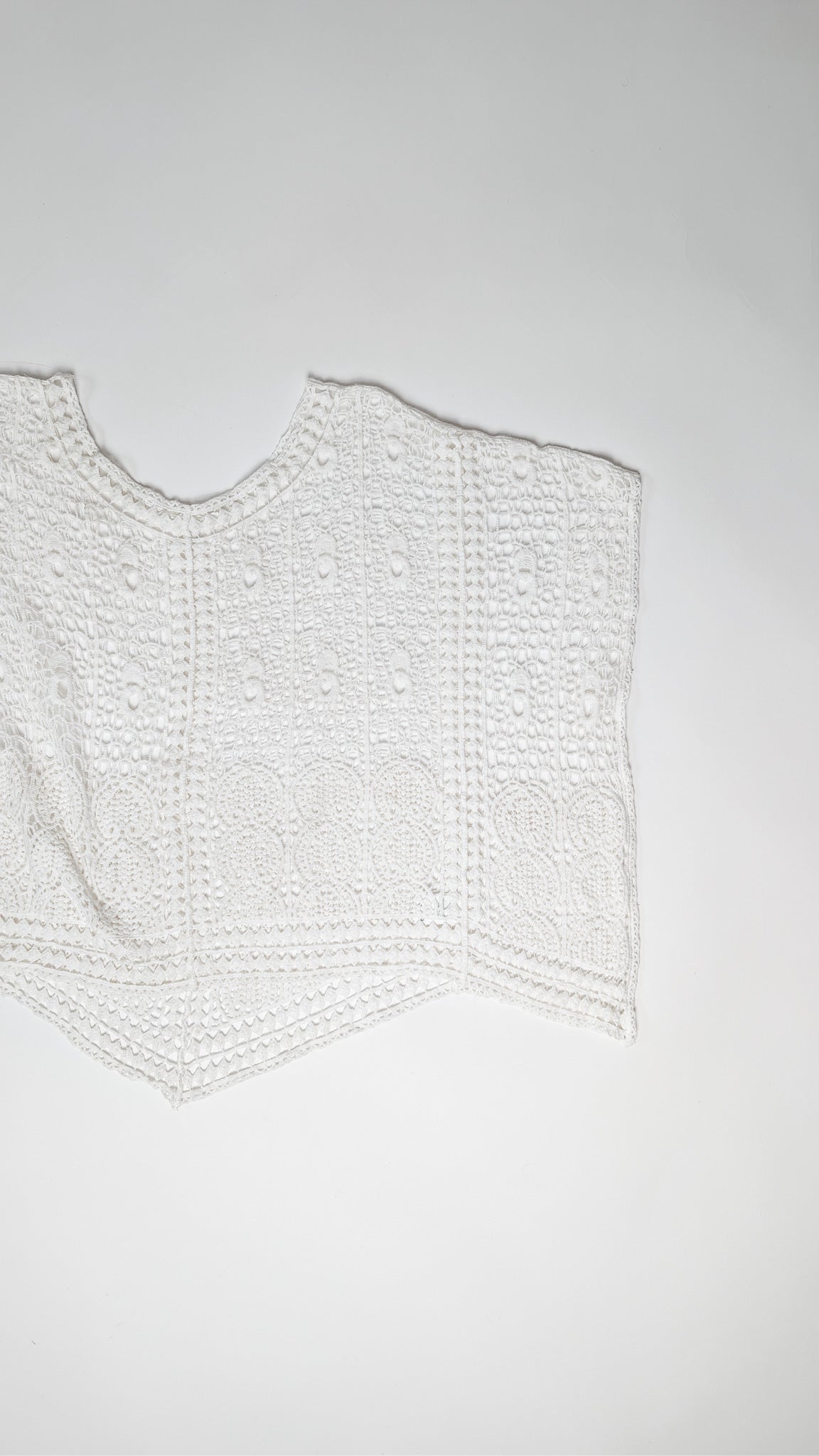 Boho čipkast top s kratkimi rokavi