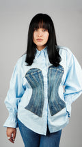 Srajca z jeans korzetom